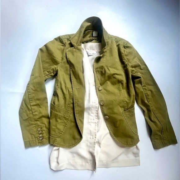 J. Crew Jackets & Blazers - J. CREW GREEN UTILITY STYLE BLAZER JACKET